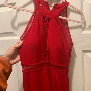 Red maxi formal dress